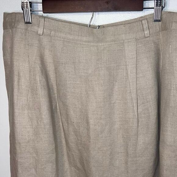 Orvis women’s size 20 linen A-line vintage lined classic preppy midi skirt USA - Picture 5 of 9
